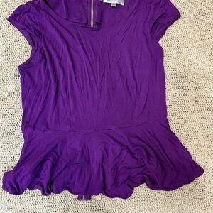 Jennifer Lopez Vibrant Purple Peplum Blouse